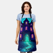 Halloween Ghost House ontwerp Schort (Gedragen)