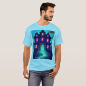 Halloween Ghost House ontwerp T-shirt (Voorkant volledig)