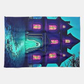 Halloween Ghost House ontwerp Theedoek (Horizontaal)