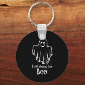 Halloween Ghost I Will Always Love Boo Sleutelhanger (Voorkant)