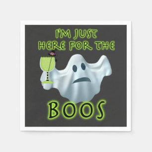Halloween Ghost Ik ben hier voor de boeken Servet