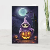 Halloween Ghost Illustratie Kaart (Voorkant)