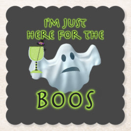 Halloween Ghost I'm Just Here voor de Boos Paper C Kartonnen Onderzetters