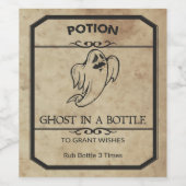 Halloween Ghost In Een Fles Apothecary Wijn Label Wijn Etiket (Enkel label)