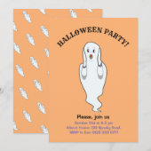 Halloween Ghost Invitation Kaart (Voorkant / Achterkant)