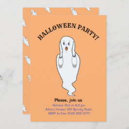 Halloween Ghost Invitation Kaart