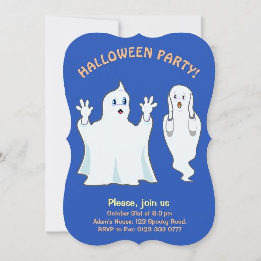 Halloween Ghost Invitation Kaart (Voorkant)