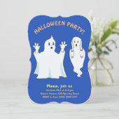 Halloween Ghost Invitation Kaart (Staand voorkant)