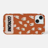 Halloween Ghost iPhone Case gepersonaliseerd iPhone 15 Case (Achterkant horizontaal)