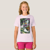 Halloween Ghost is gewoon grappig aan het oefenen T-shirt (Voorkant volledig)