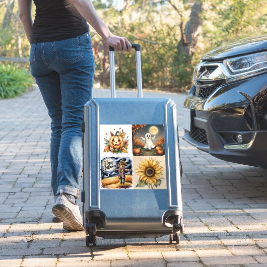 Halloween, Ghost, Jack-O-Lantern, Scarecrow,  Sticker (Koffer Insitu)