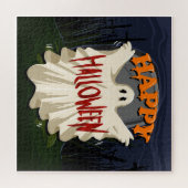 Halloween Ghost Jigzaag Puzzle Legpuzzel (Horizontaal)