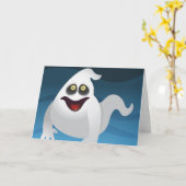 Halloween Ghost-kaart Kaart (Gele Bloem)