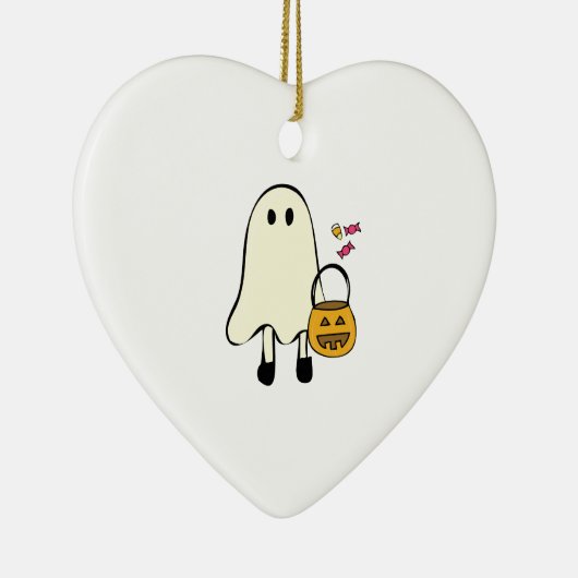Halloween Ghost Keramisch Ornament (Rechts)