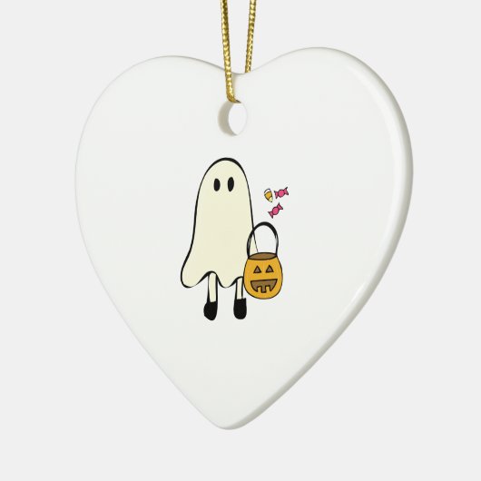 Halloween Ghost Keramisch Ornament (Links)