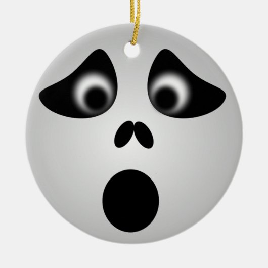 HALLOWEEN GHOST KERAMISCH ORNAMENT (Voorkant)