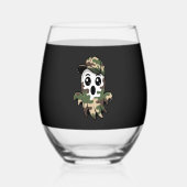 Halloween Ghost Kids Wijnglas Zonder Voet (Voorkant)