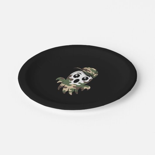 Halloween Ghost Kinder Papieren Bordje (Gekanteld)