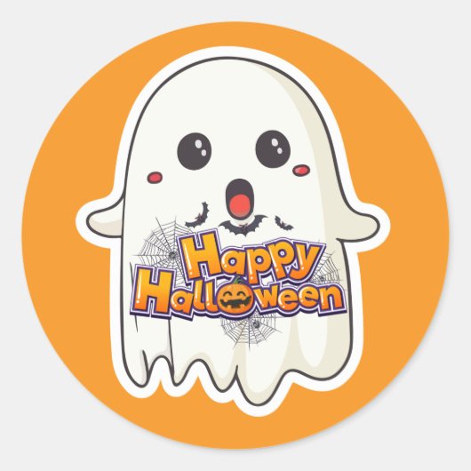 Halloween Ghost Kiss-Cut Stickers (Voorkant)