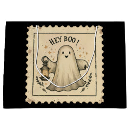 Halloween Ghost Lantern Gift Bag - "Hey Boo" Groot Cadeauzakje