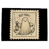 Halloween Ghost Lantern Gift Bag - "Hey Boo" Groot Cadeauzakje (Achterkant)