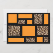 Halloween Ghost & Leopard Baby shower Kaart (Achterkant)