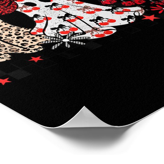 Halloween Ghost Leopard, schattige Boo Ghost Coque Poster (Hoek)