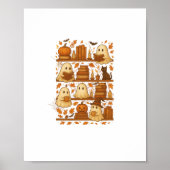 Halloween Ghost Lezen Boeken Lover Poster (Voorkant)