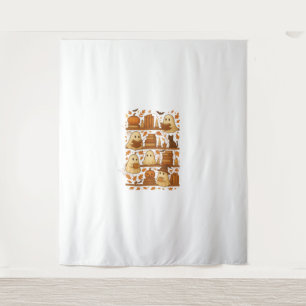 Halloween Ghost Lezen Boeken Lover Wandkleed