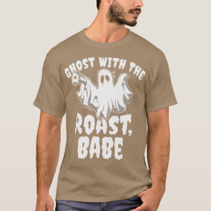 Halloween Ghost Line Art Coffee Lover Drawing Coff T-shirt