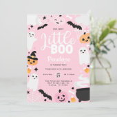 Halloween Ghost Little Boo 2e verjaardagsfeestje Kaart (Staand voorkant)