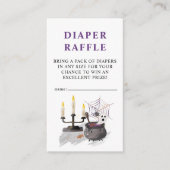 Halloween Ghost Little Boo Baby Luier Raffle Informatiekaartje (Voorkant)