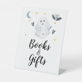 Halloween Ghost Little Boo Baby shower Gifts Reclamebord Met Voetstuk