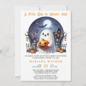 Halloween Ghost Little Boo Baby shower Kaart (Voorkant)