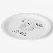 Halloween Ghost Little Boo Baby shower Paper Bord (Gekanteld)