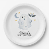 Halloween Ghost Little Boo Baby shower Paper Bord (Voorkant)