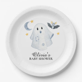 Halloween Ghost Little Boo Baby shower Paper Bord
