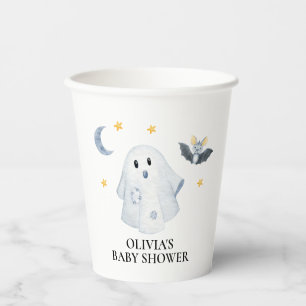 Halloween Ghost Little Boo Baby shower Paper Cups Papieren Bekers