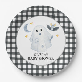 Halloween Ghost Little Boo Baby shower Papieren Bordje