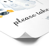 Halloween Ghost Little Boo Baby shower Sweets Sign Poster (Hoek)