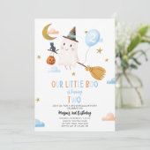 Halloween Ghost Little Boo Spooktacular Verjaardag Kaart (Staand voorkant)