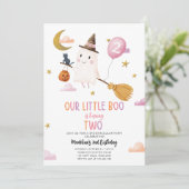 Halloween Ghost Little Boo Spooktacular Verjaardag Kaart (Staand voorkant)