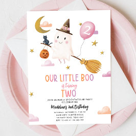 Halloween Ghost Little Boo Spooktacular Verjaardag Kaart