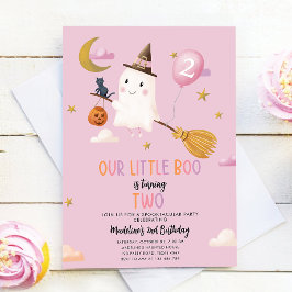 Halloween Ghost Little Boo Spooktacular Verjaardag Kaart