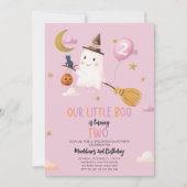 Halloween Ghost Little Boo Spooktacular Verjaardag Kaart (Voorkant)