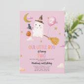 Halloween Ghost Little Boo Spooktacular Verjaardag Kaart (Staand voorkant)