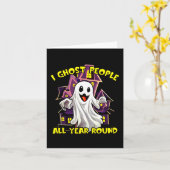 Halloween Ghost Mensen Het hele jaar door Grappige Kaart (Gele Bloem)
