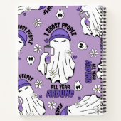 Halloween Ghost met 40oz Tumbler - Paarse Notitieboek (Achterkant)