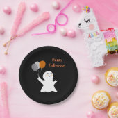 Halloween Ghost met ballonnen Papieren Bordje (Feest)