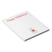 Halloween Ghost met Jack-o-Lantern Notitieblok (Schuin)